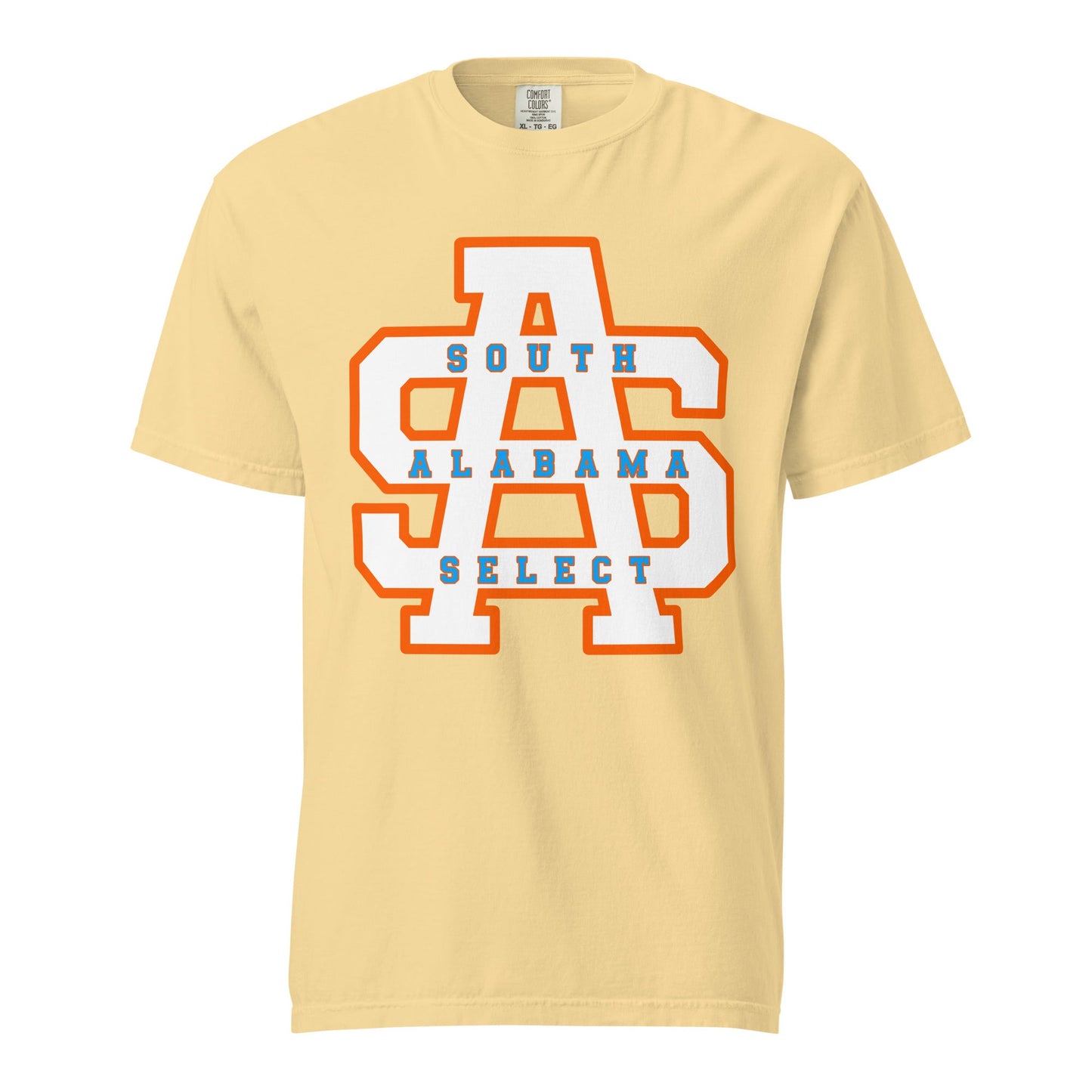 Signature | Comfort Colors T-Shirt | South Alabama Select 8U | Letter Crest Logo