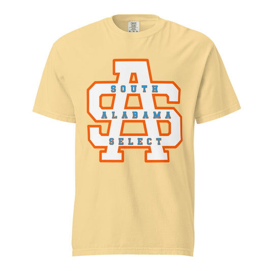 Signature | Comfort Colors T-Shirt | South Alabama Select 8U | Letter Crest Logo