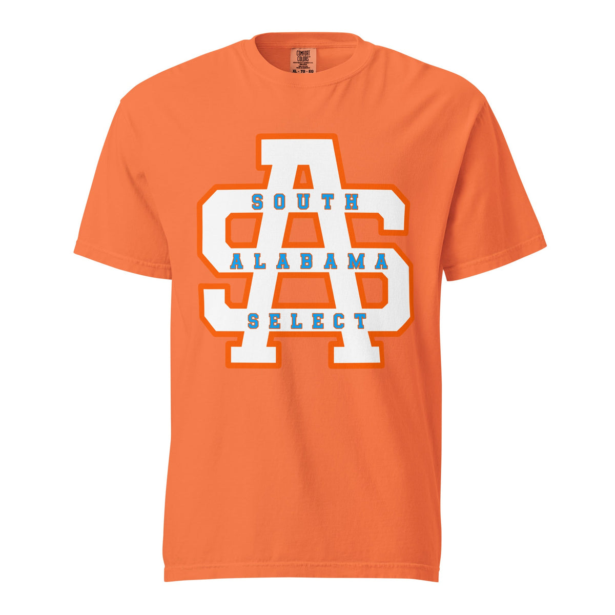 Signature | Comfort Colors T-Shirt | South Alabama Select 8U | Letter Crest Logo