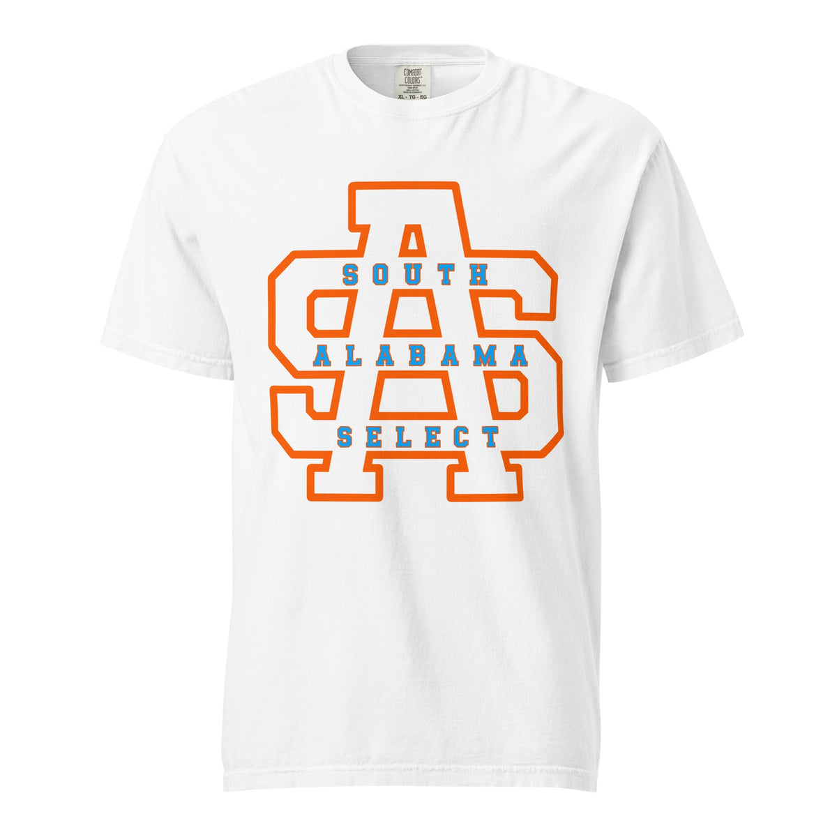 Signature | Comfort Colors T-Shirt | South Alabama Select 8U | Letter Crest Logo
