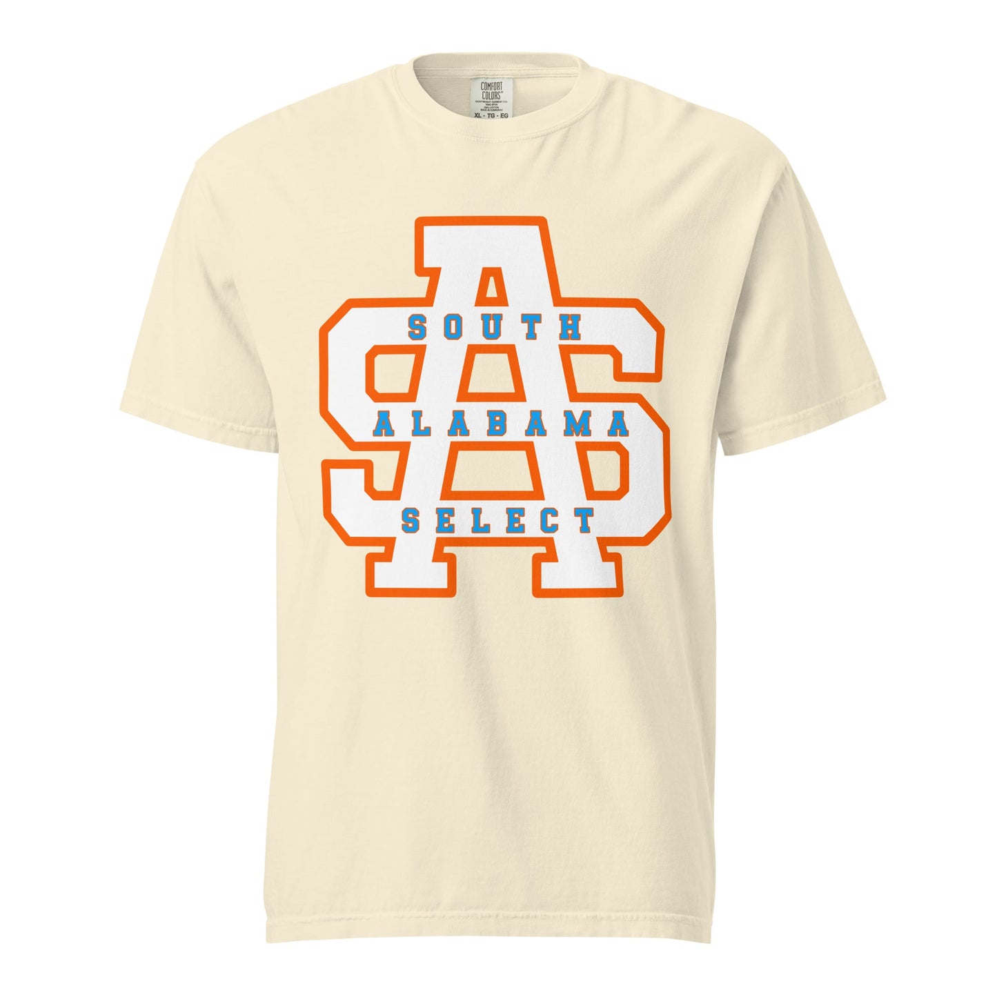 Signature | Comfort Colors T-Shirt | South Alabama Select 8U | Letter Crest Logo