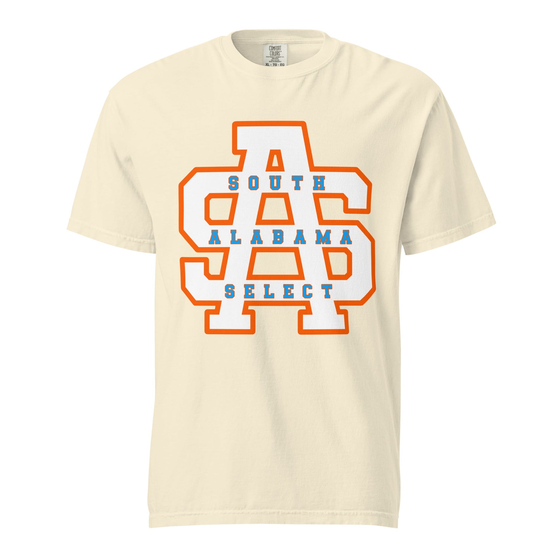 Signature | Comfort Colors T-Shirt | South Alabama Select 8U | Letter Crest Logo
