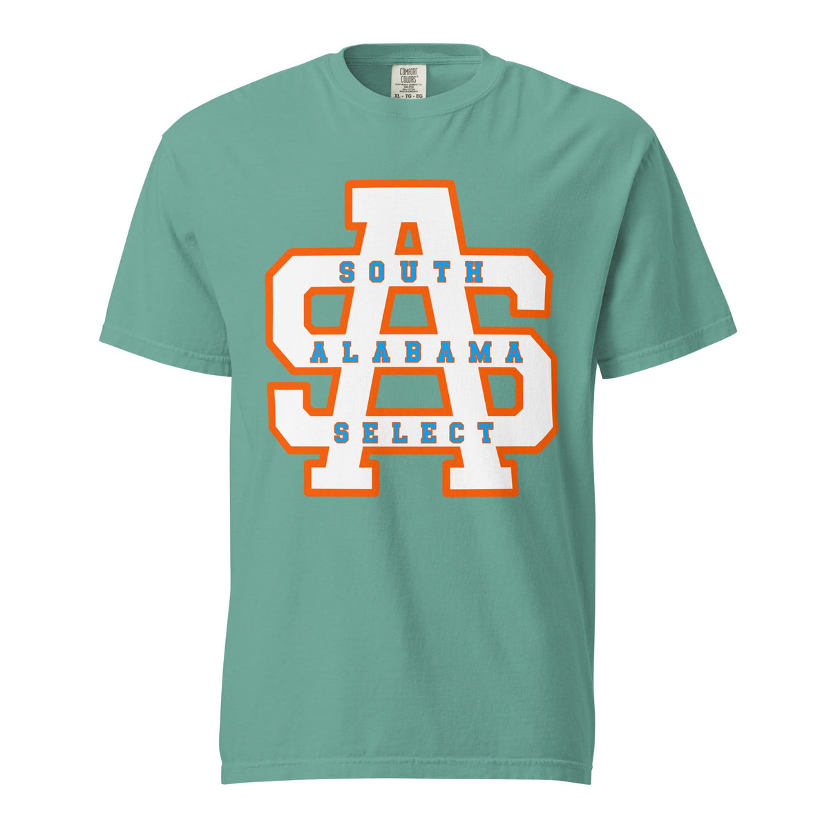 Signature | Comfort Colors T-Shirt | South Alabama Select 8U | Letter Crest Logo