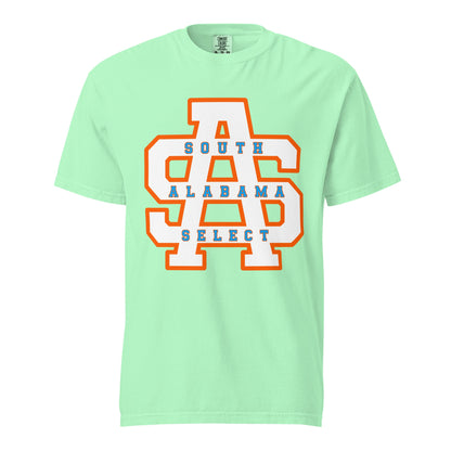 Signature | Comfort Colors T-Shirt | South Alabama Select 8U | Letter Crest Logo