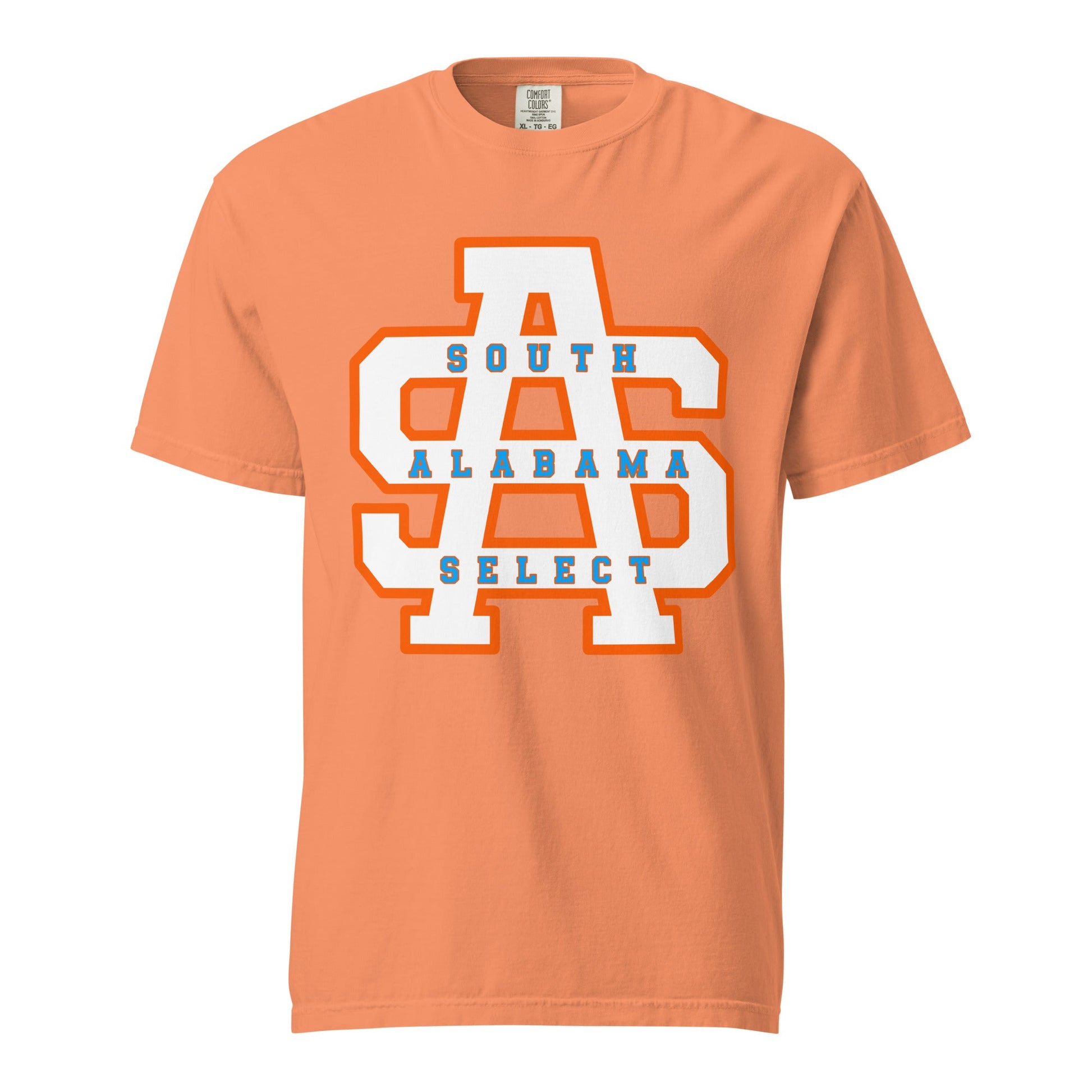 Signature | Comfort Colors T-Shirt | South Alabama Select 8U | Letter Crest Logo