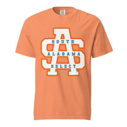 Signature | Comfort Colors T-Shirt | South Alabama Select 8U | Letter Crest Logo