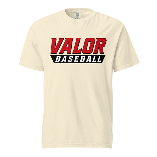 Signature | Comfort Colors T-Shirt | South Bend Valor Baseball | Emblem Logo