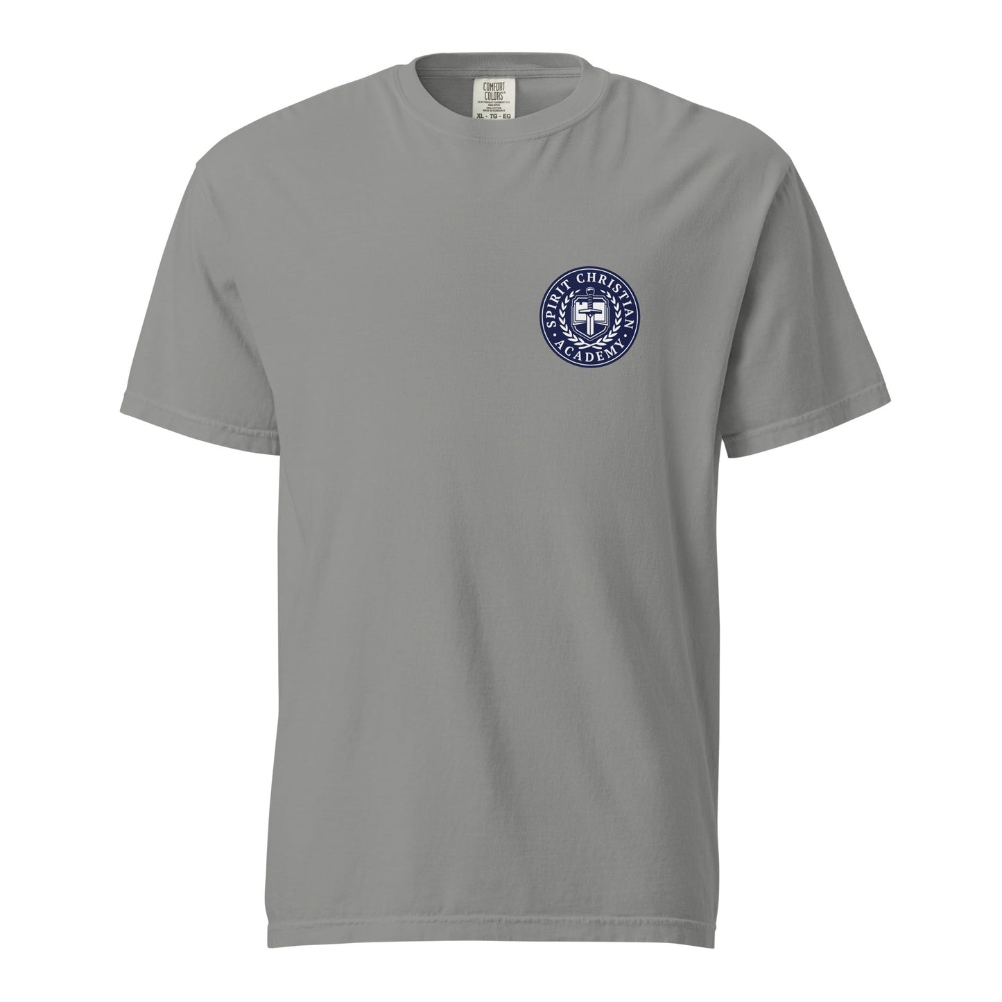 Signature | Comfort Colors T-Shirt | Spirit Christian Academy | Badge Logo