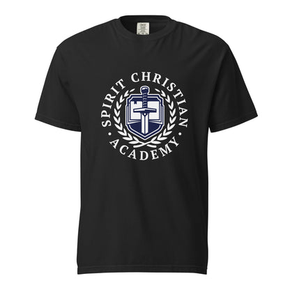 Signature | Comfort Colors T-Shirt | Spirit Christian Academy | White Script Logo