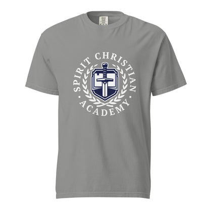 Signature | Comfort Colors T-Shirt | Spirit Christian Academy | White Script Logo