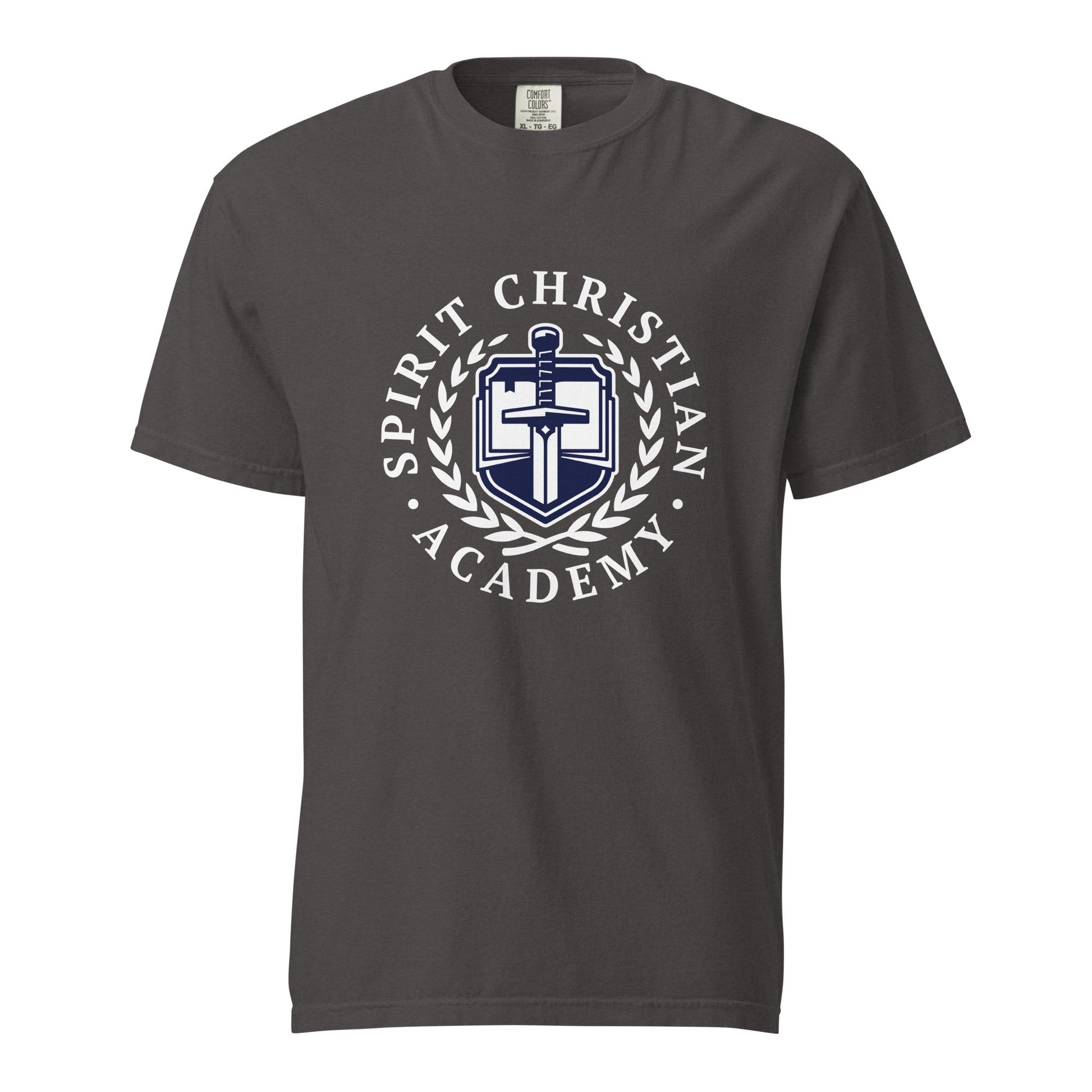 Signature | Comfort Colors T-Shirt | Spirit Christian Academy | White Script Logo