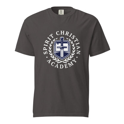 Signature | Comfort Colors T-Shirt | Spirit Christian Academy | White Script Logo