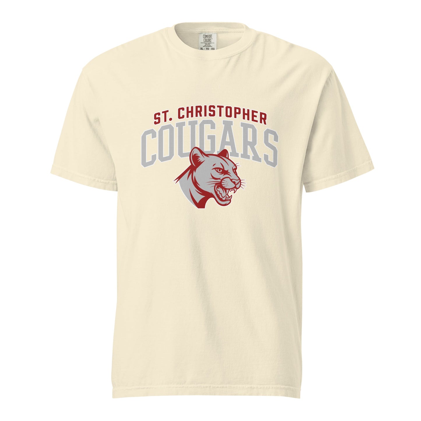 Signature | Comfort Colors T-Shirt | St. Christopher Cougars | Classic Logo