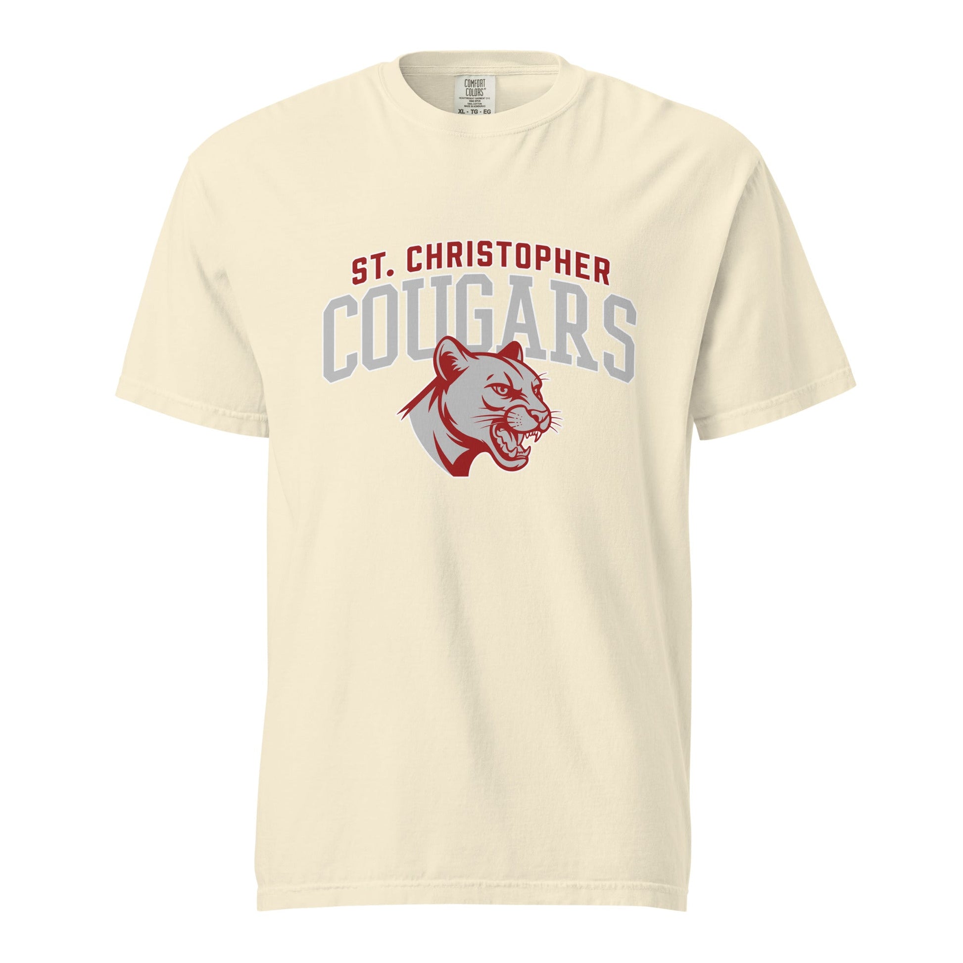 Signature | Comfort Colors T-Shirt | St. Christopher Cougars | Classic Logo