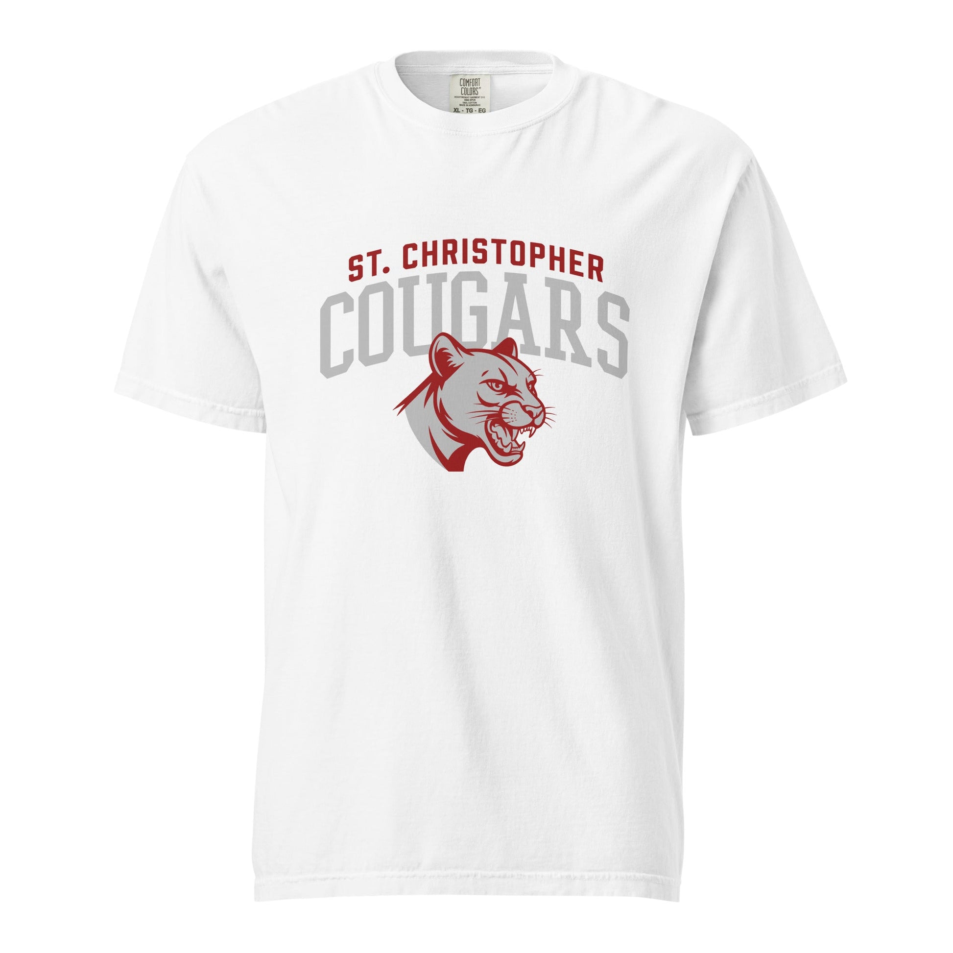 Signature | Comfort Colors T-Shirt | St. Christopher Cougars | Classic Logo