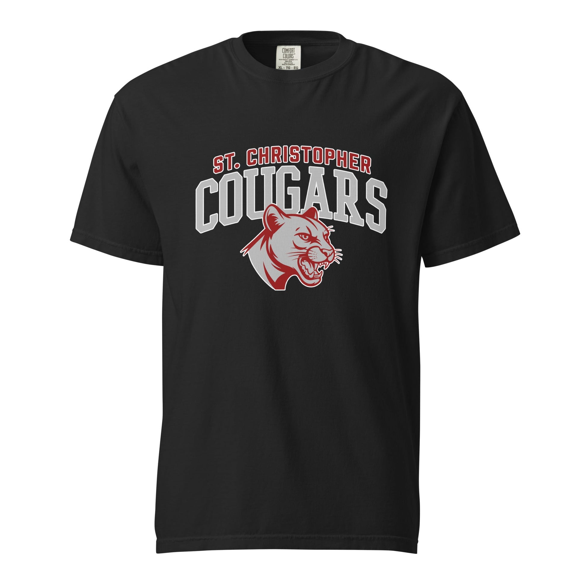 Signature | Comfort Colors T-Shirt | St. Christopher Cougars | Classic Logo