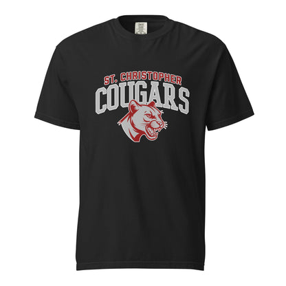 Signature | Comfort Colors T-Shirt | St. Christopher Cougars | Classic Logo