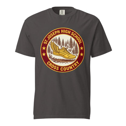 Signature | Comfort Colors T-Shirt | St. Joseph High School - Cross Country | Badge Logo