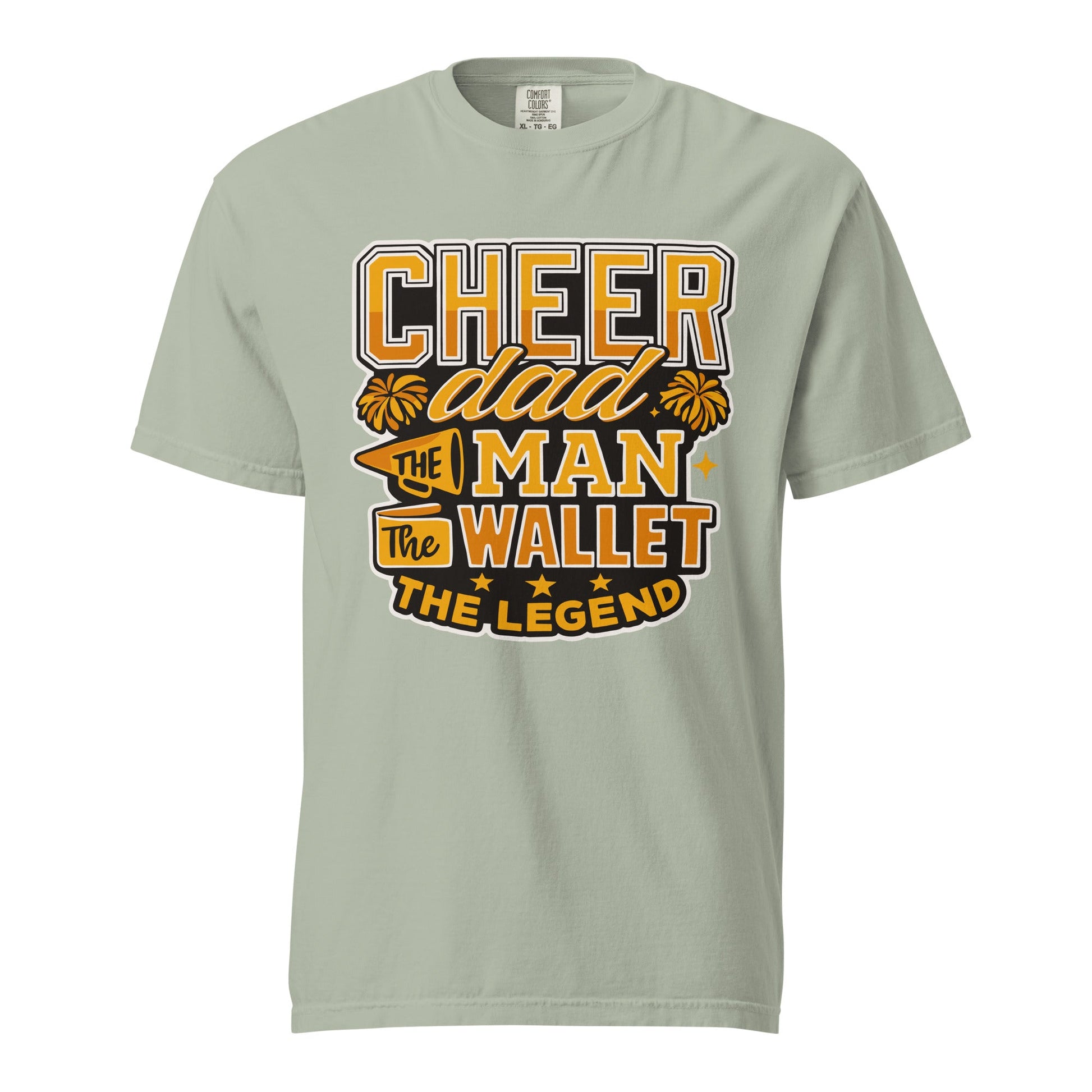 Signature | Comfort Colors T-Shirt | Sunset Surge All-Star Cheerleading | Cheer Dad Legend Logo