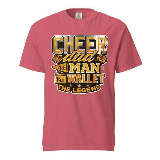 Signature | Comfort Colors T-Shirt | Sunset Surge All-Star Cheerleading | Cheer Dad Legend Logo