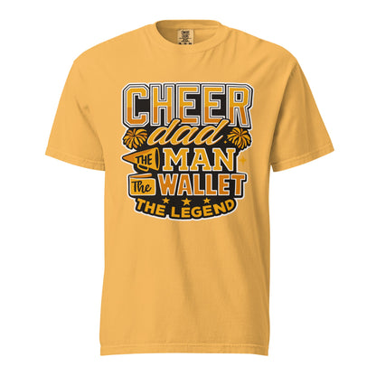 Signature | Comfort Colors T-Shirt | Sunset Surge All-Star Cheerleading | Cheer Dad Legend Logo