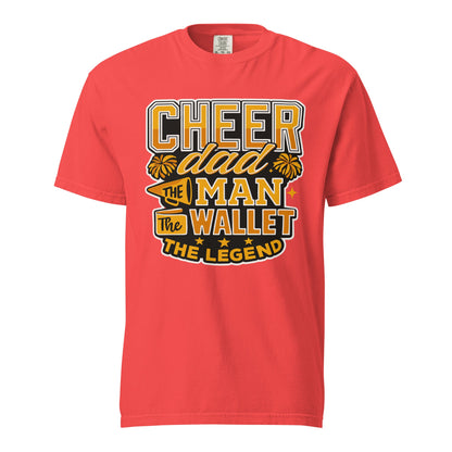 Signature | Comfort Colors T-Shirt | Sunset Surge All-Star Cheerleading | Cheer Dad Legend Logo