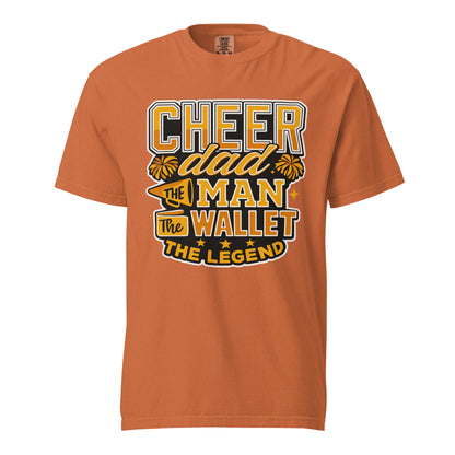 Signature | Comfort Colors T-Shirt | Sunset Surge All-Star Cheerleading | Cheer Dad Legend Logo