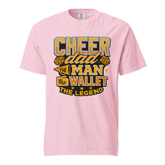 Signature | Comfort Colors T-Shirt | Sunset Surge All-Star Cheerleading | Cheer Dad Legend Logo
