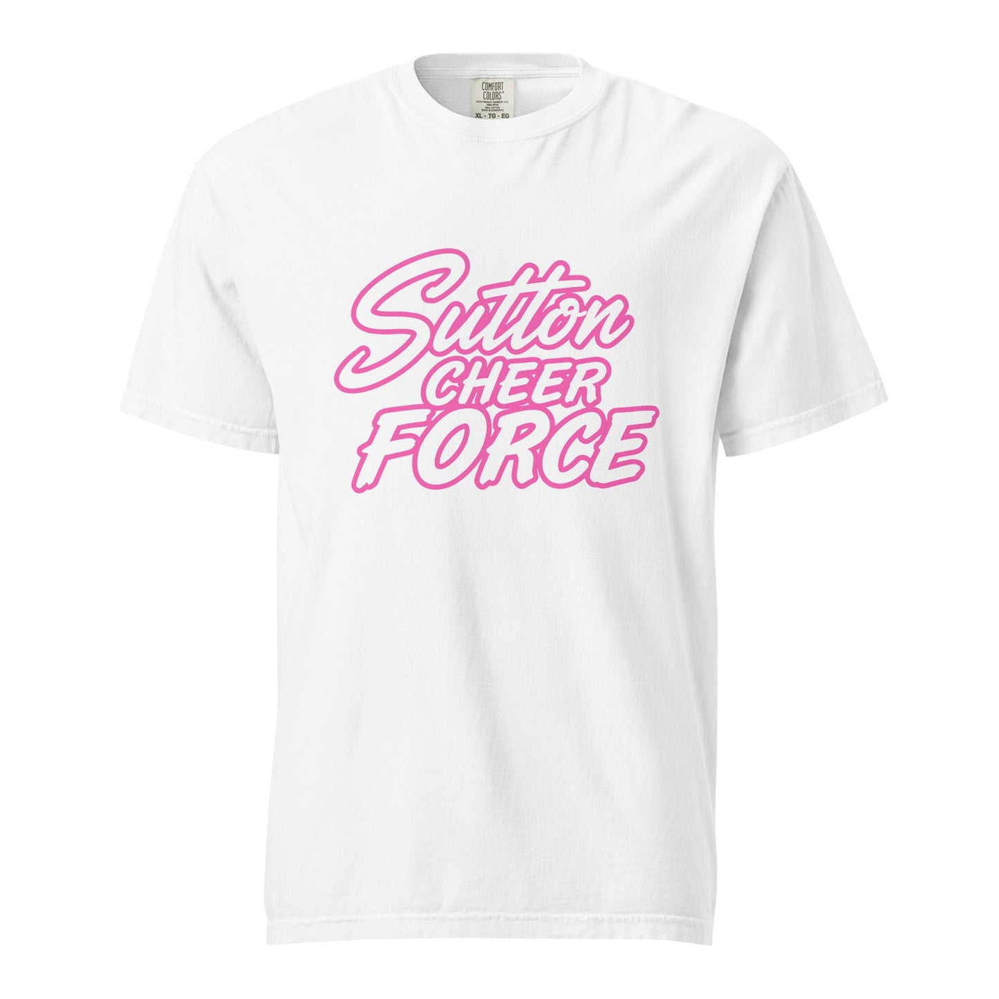 Signature | Comfort Colors T-Shirt | Sutton Cheer Force | Script Logo