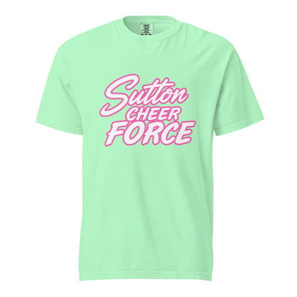 Signature | Comfort Colors T-Shirt | Sutton Cheer Force | Script Logo