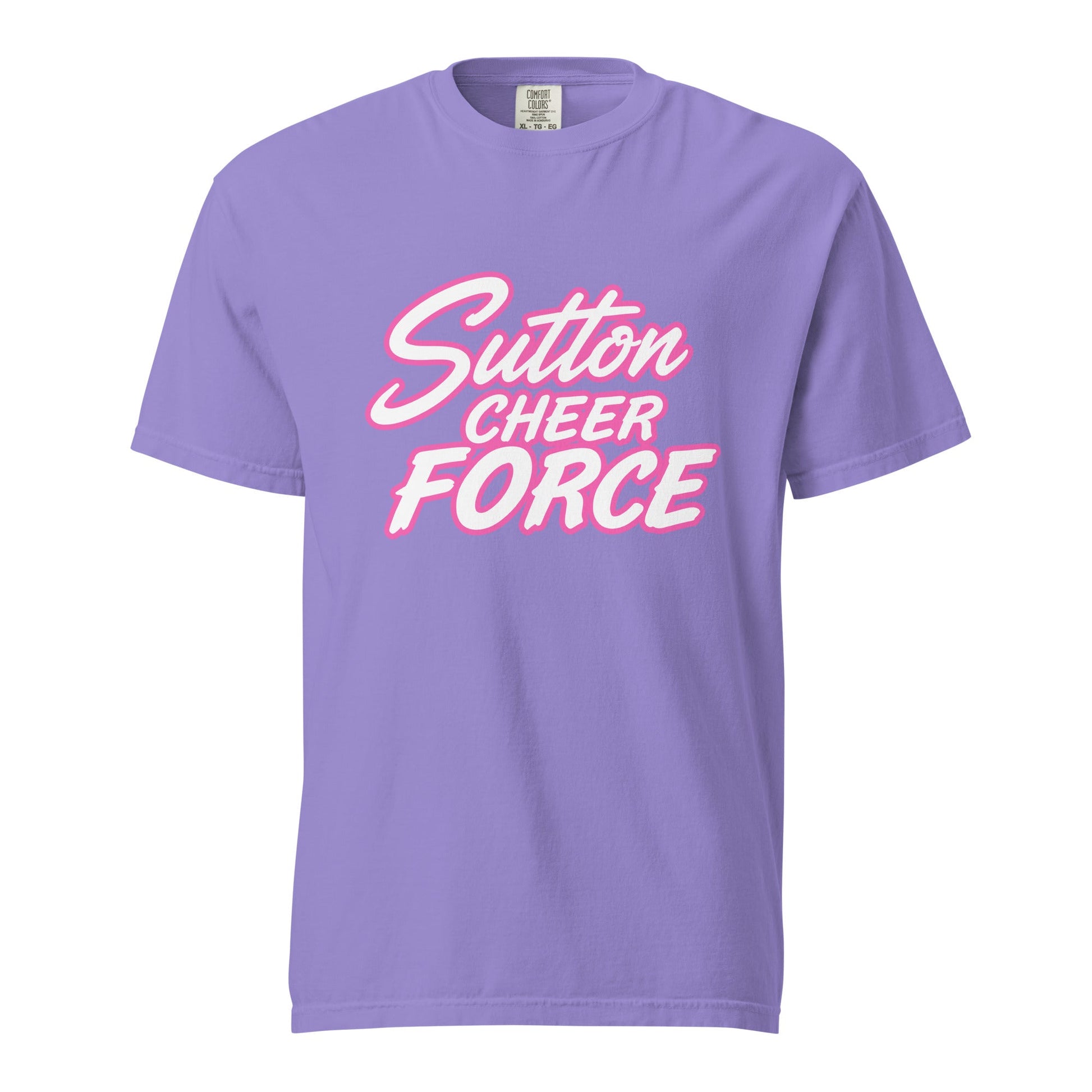 Signature | Comfort Colors T-Shirt | Sutton Cheer Force | Script Logo