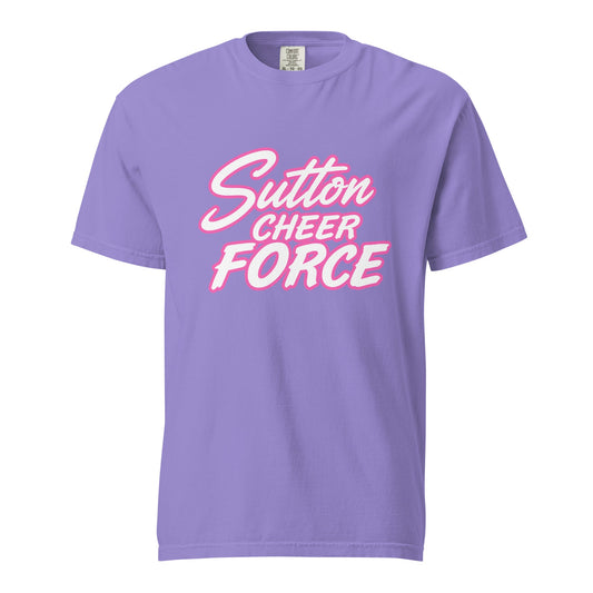 Signature | Comfort Colors T-Shirt | Sutton Cheer Force | Script Logo