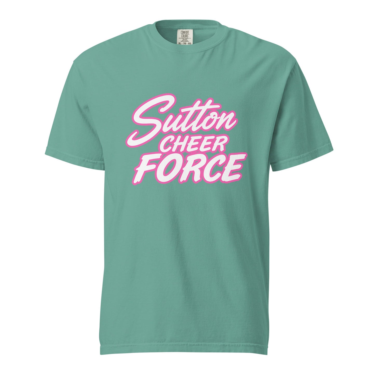 Signature | Comfort Colors T-Shirt | Sutton Cheer Force | Script Logo