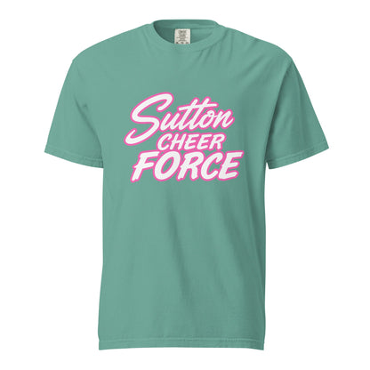 Signature | Comfort Colors T-Shirt | Sutton Cheer Force | Script Logo
