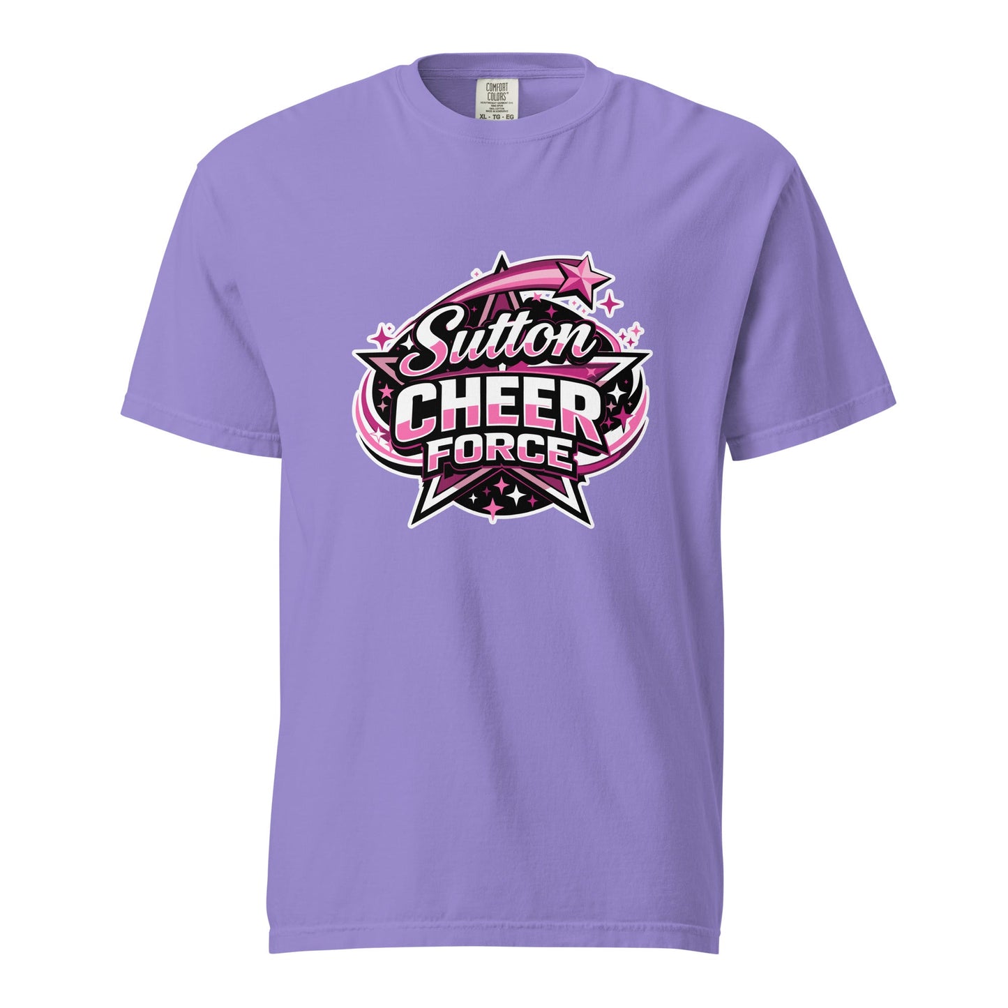 Signature | Comfort Colors T-Shirt | Sutton Cheer Force | Shooting Star Logo