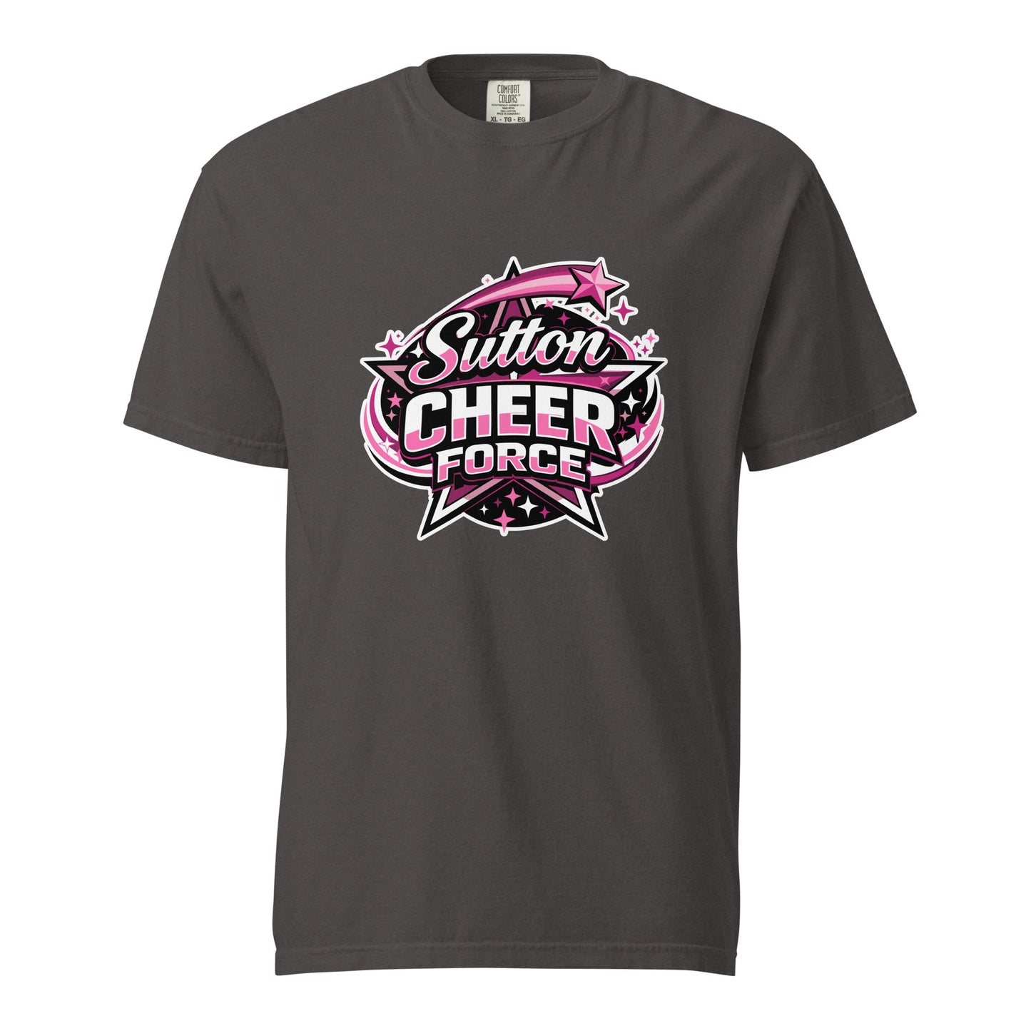 Signature | Comfort Colors T-Shirt | Sutton Cheer Force | Shooting Star Logo