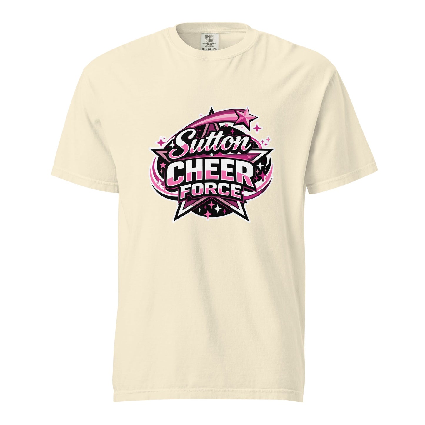 Signature | Comfort Colors T-Shirt | Sutton Cheer Force | Shooting Star Logo