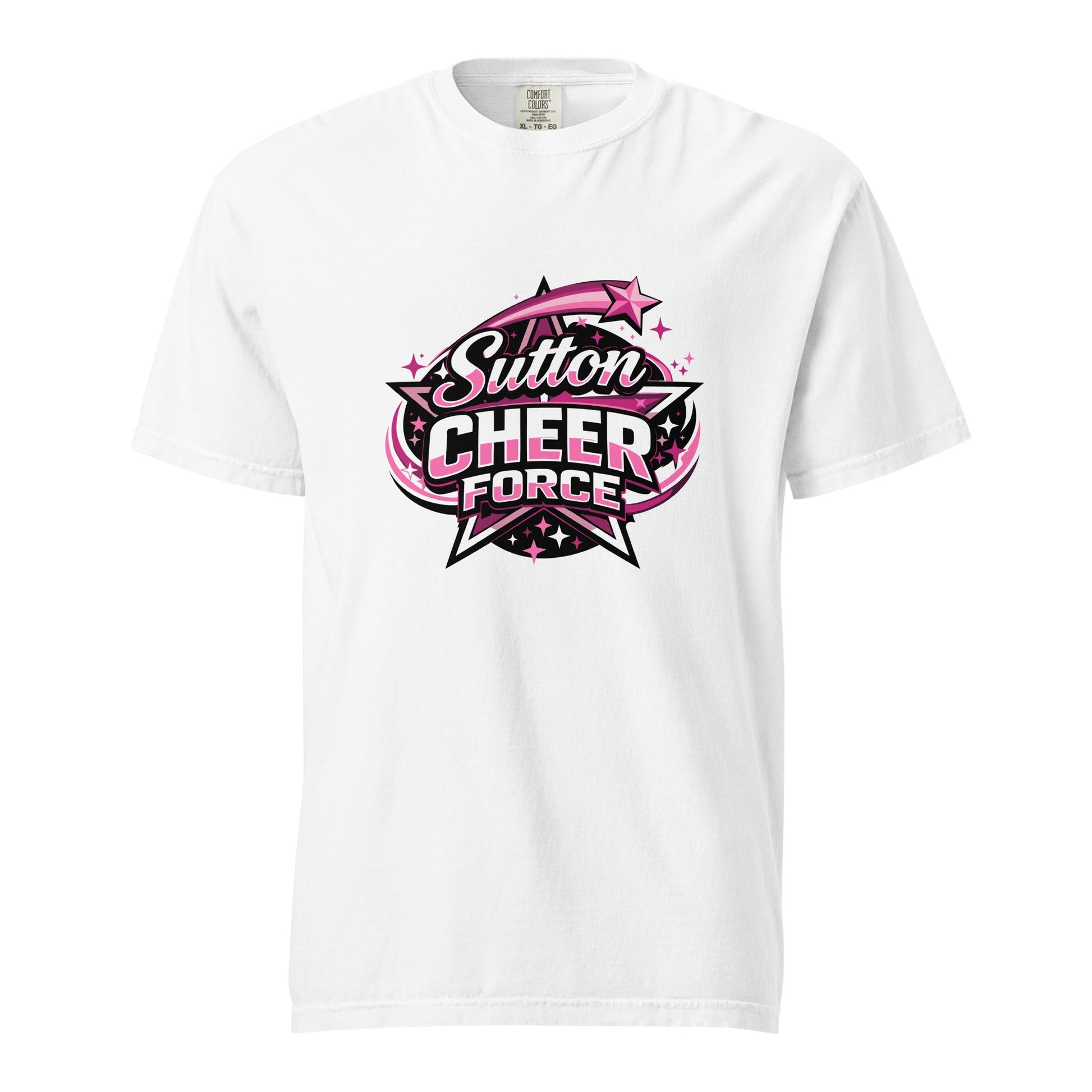 Signature | Comfort Colors T-Shirt | Sutton Cheer Force | Shooting Star Logo