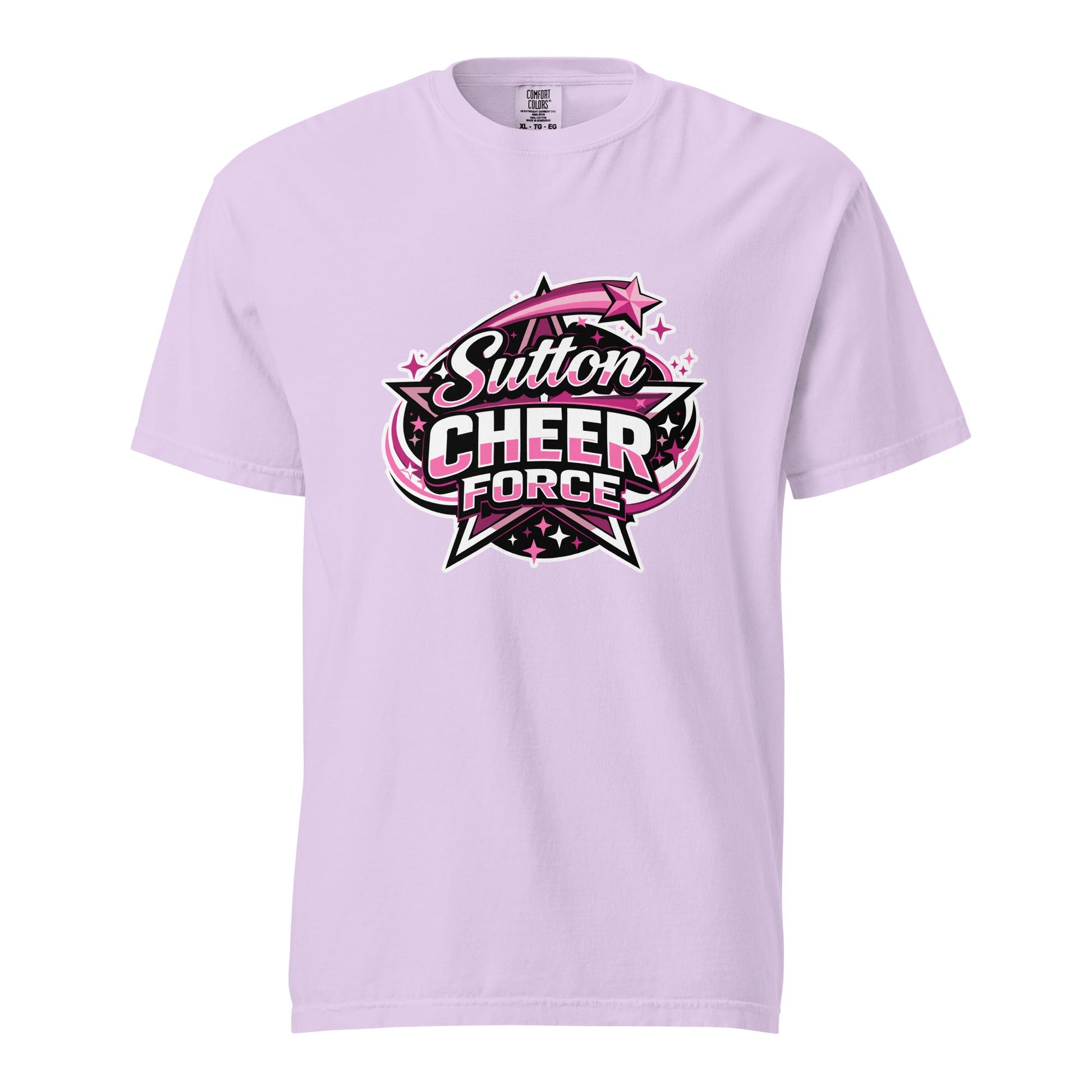 Signature | Comfort Colors T-Shirt | Sutton Cheer Force | Shooting Star Logo