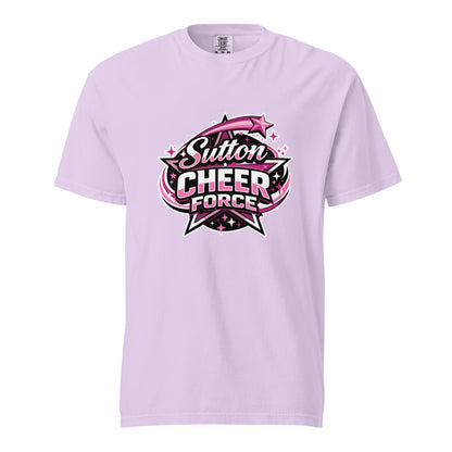 Signature | Comfort Colors T-Shirt | Sutton Cheer Force | Shooting Star Logo
