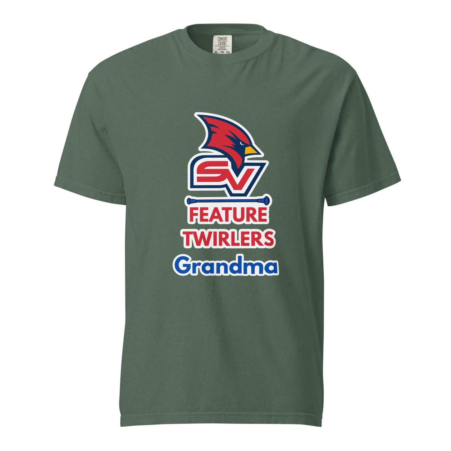 Signature | Comfort Colors T-Shirt | SVSU Feature twirlers | Grandma Logo