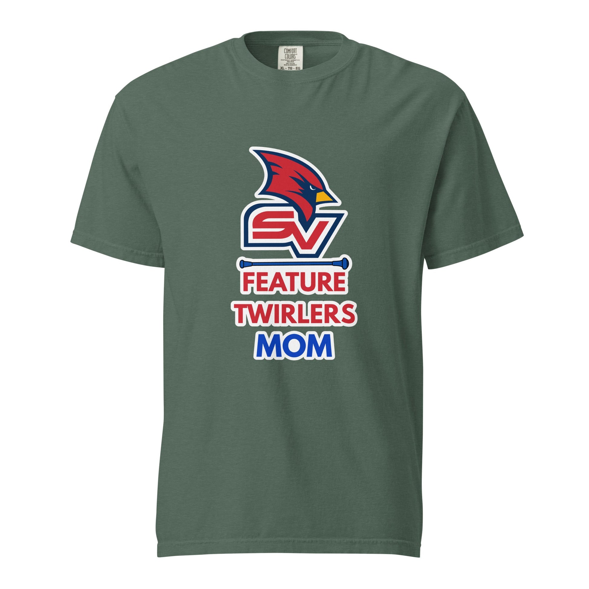 Signature | Comfort Colors T-Shirt | SVSU Feature twirlers | Mom Logo