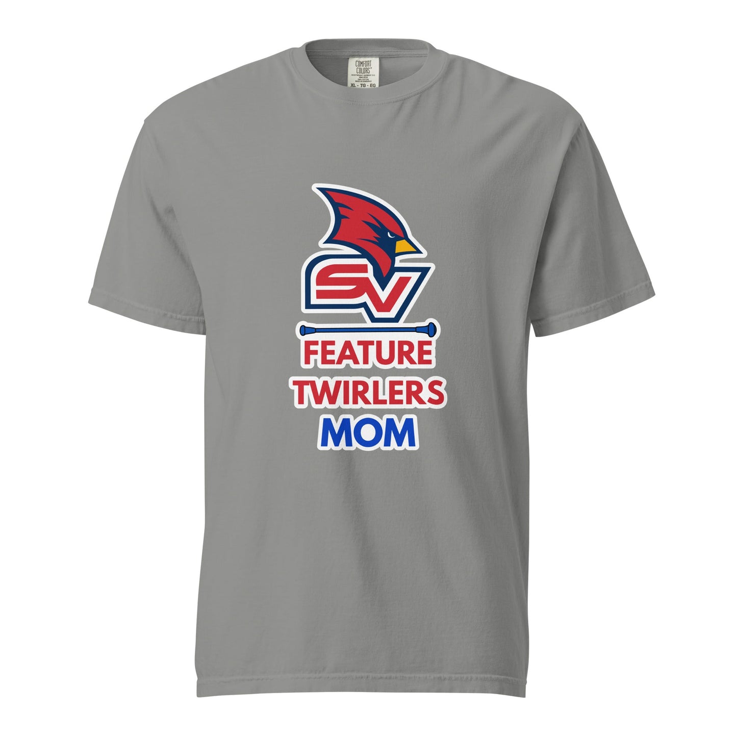 Signature | Comfort Colors T-Shirt | SVSU Feature twirlers | Mom Logo