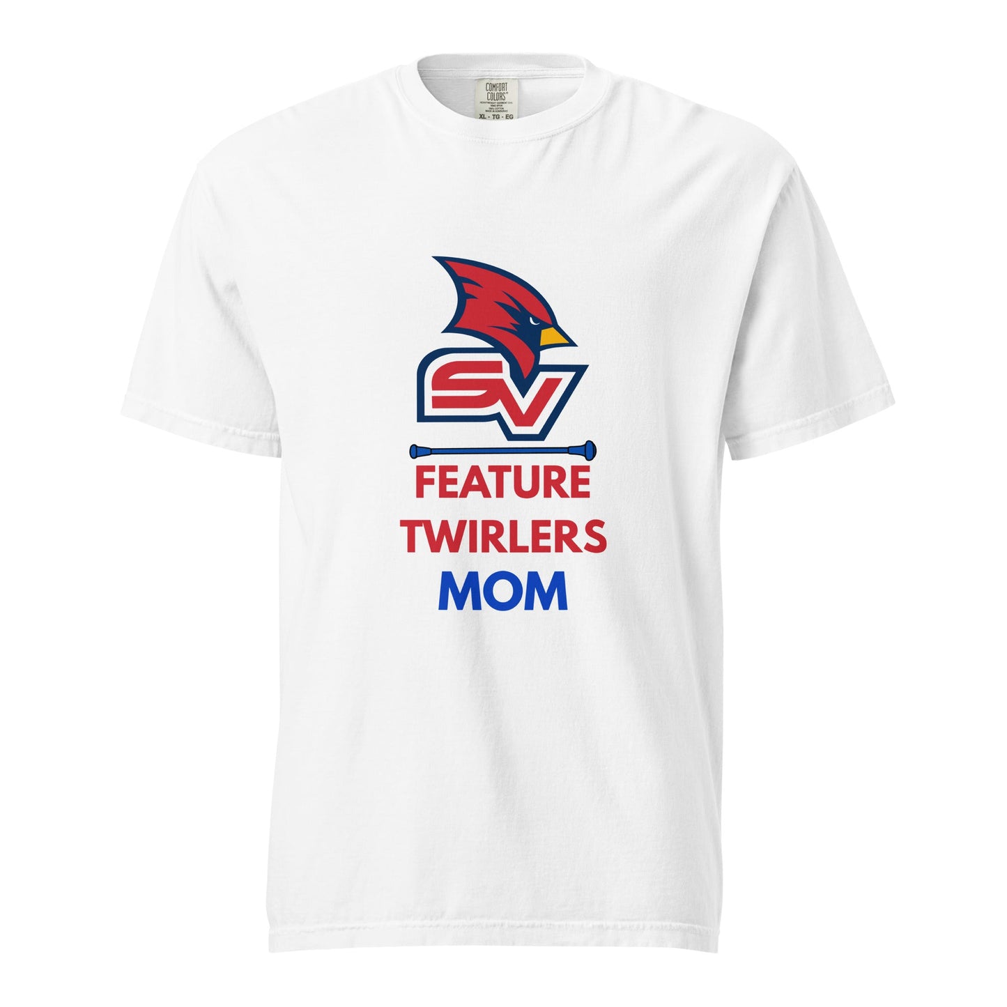 Signature | Comfort Colors T-Shirt | SVSU Feature twirlers | Mom Logo