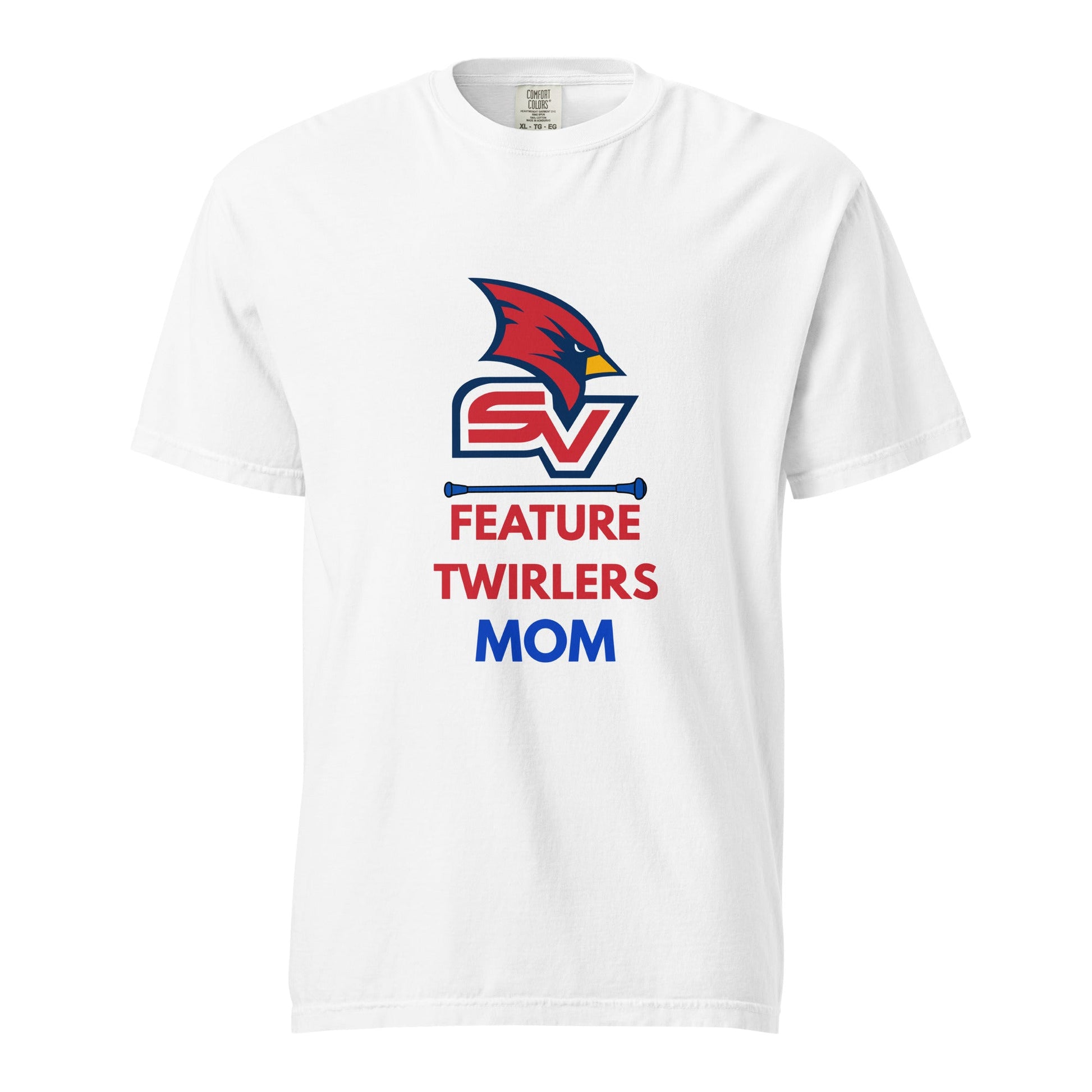 Signature | Comfort Colors T-Shirt | SVSU Feature twirlers | Mom Logo