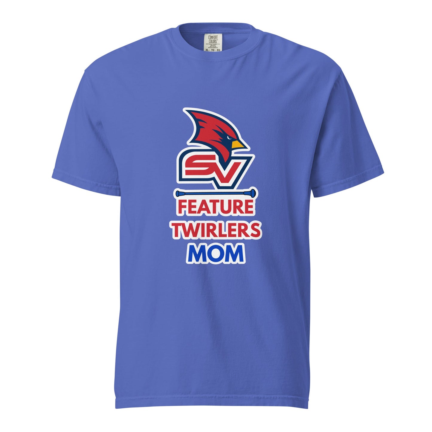 Signature | Comfort Colors T-Shirt | SVSU Feature twirlers | Mom Logo