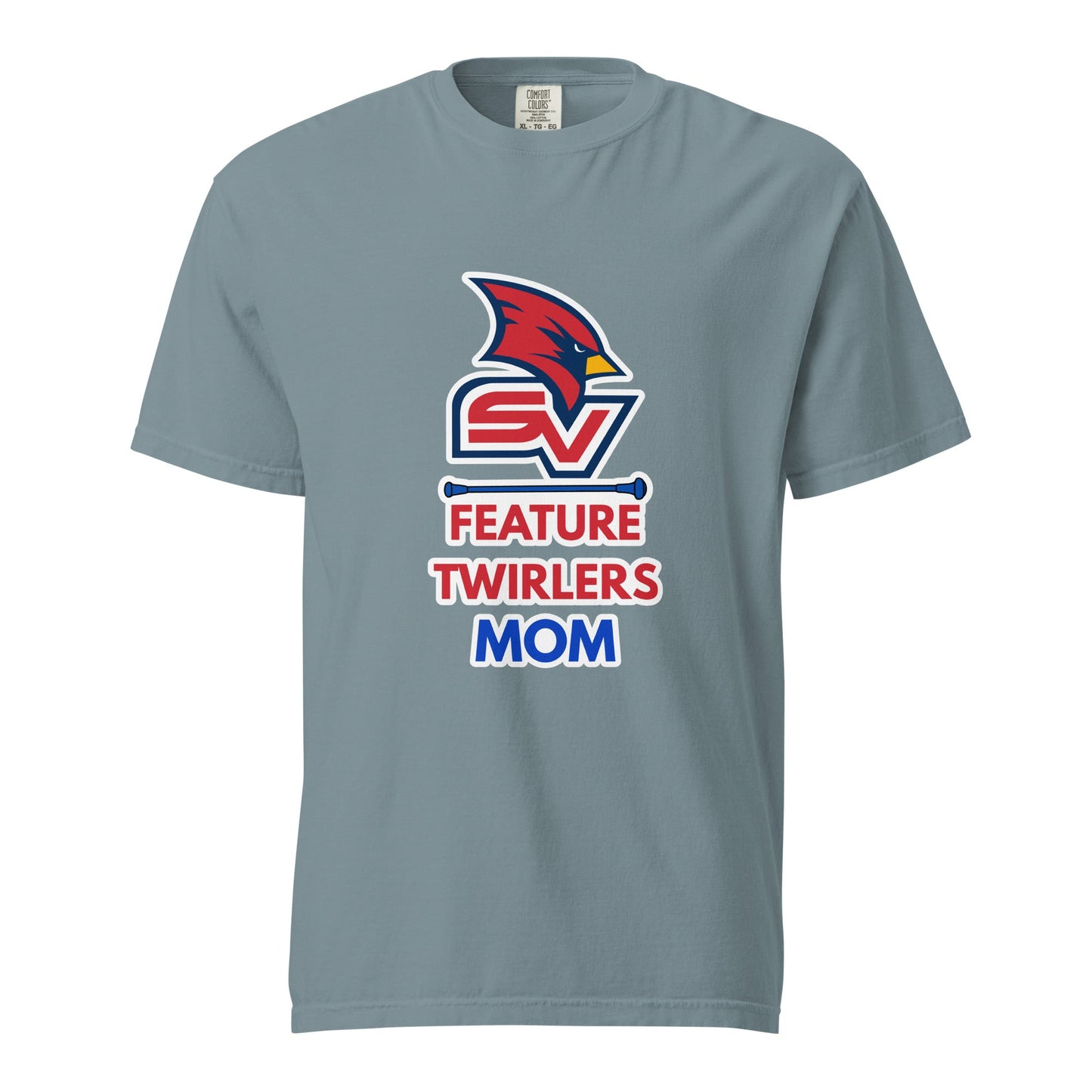 Signature | Comfort Colors T-Shirt | SVSU Feature twirlers | Mom Logo