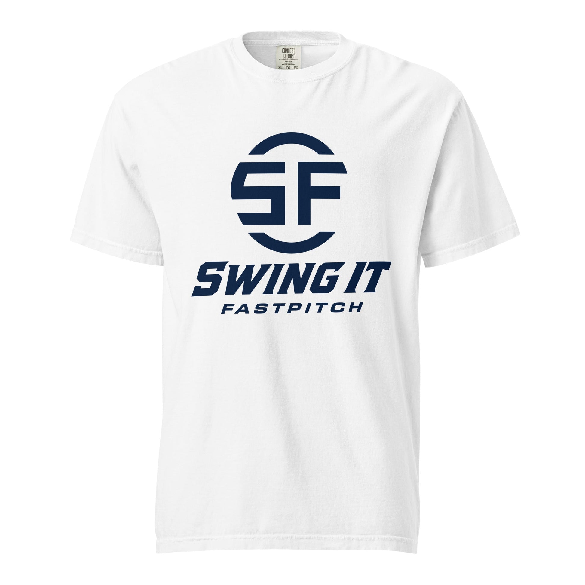 Signature | Comfort Colors T-Shirt | Swing It Fastpitch | Crest Logo