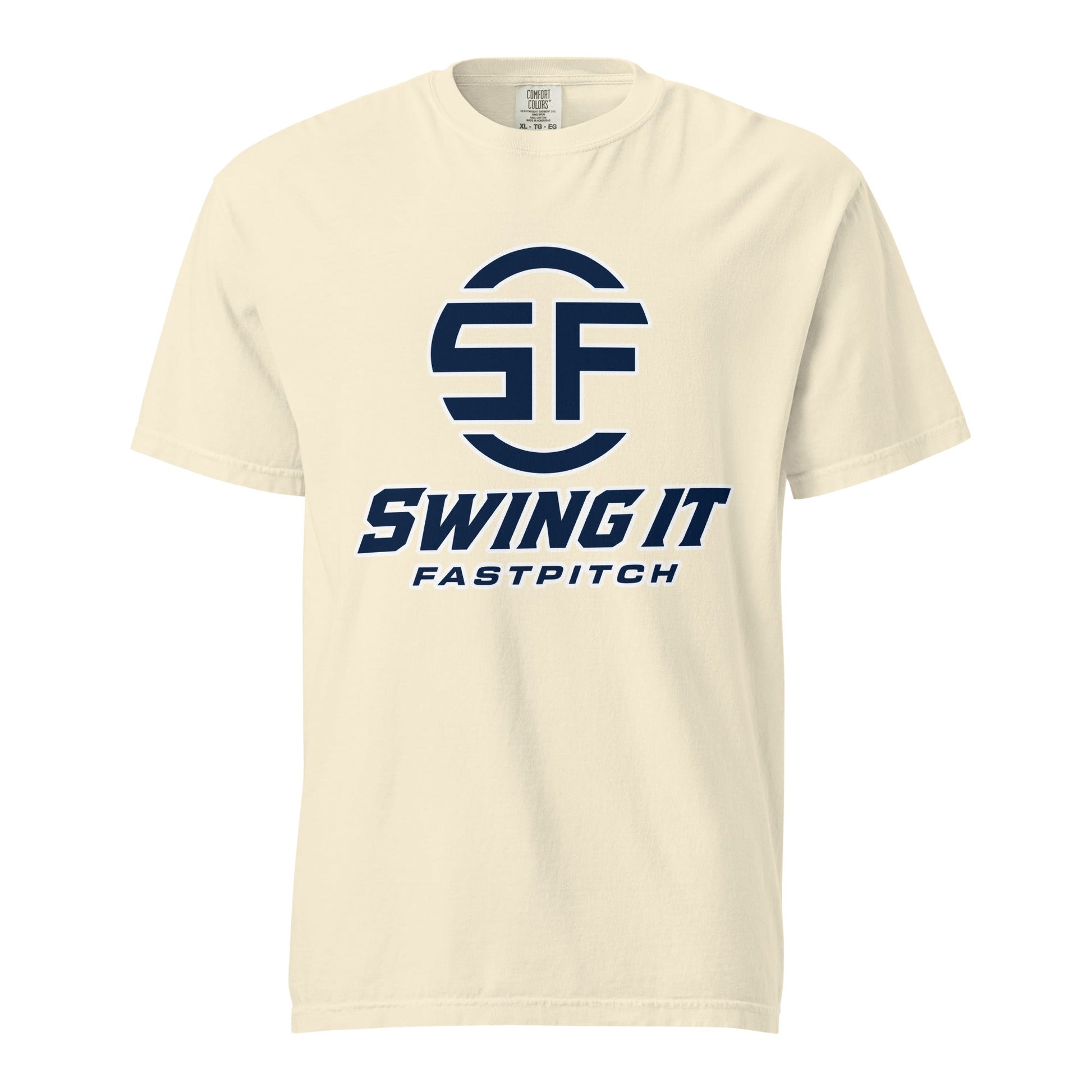 Signature | Comfort Colors T-Shirt | Swing It Fastpitch | Crest Logo