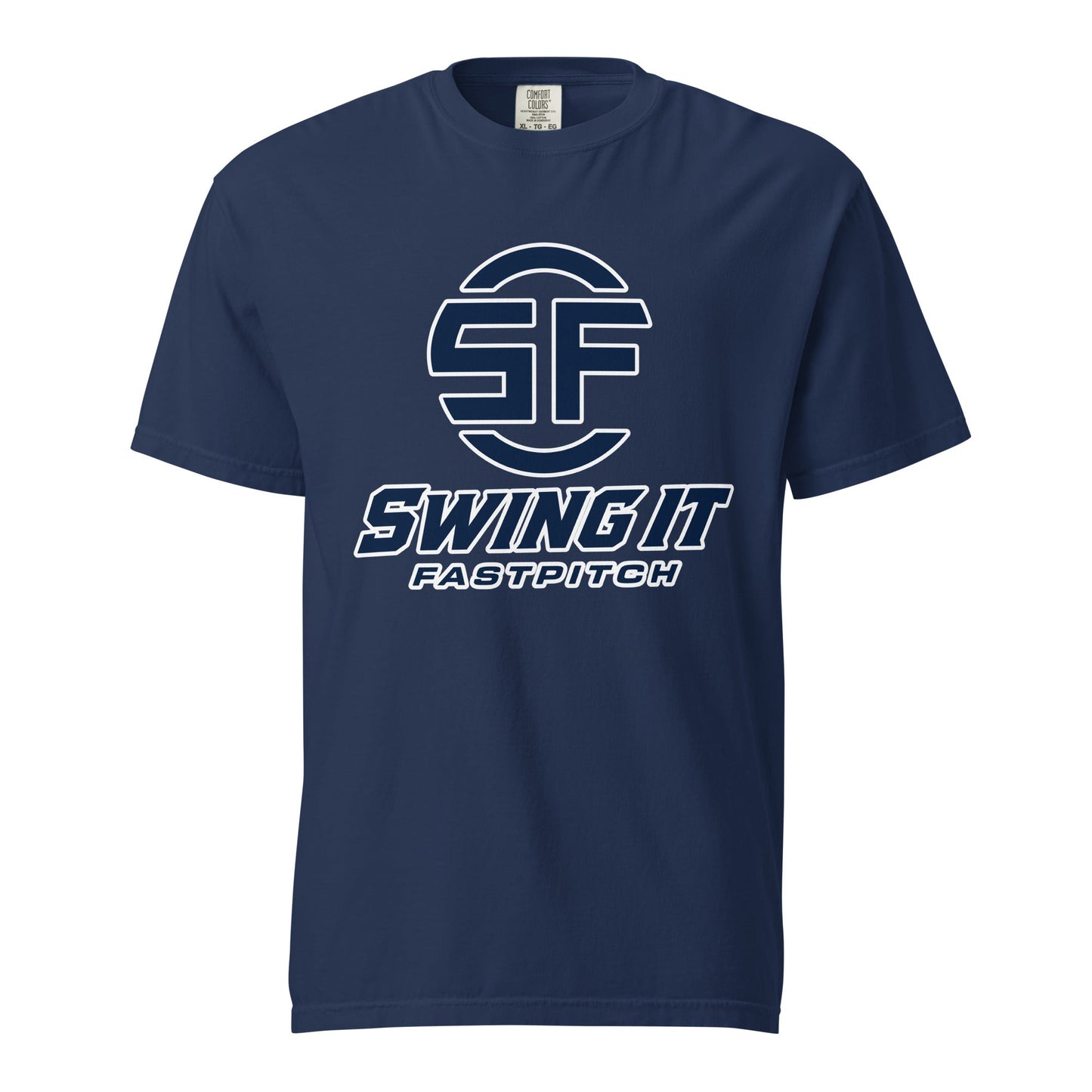 Signature | Comfort Colors T-Shirt | Swing It Fastpitch | Crest Logo